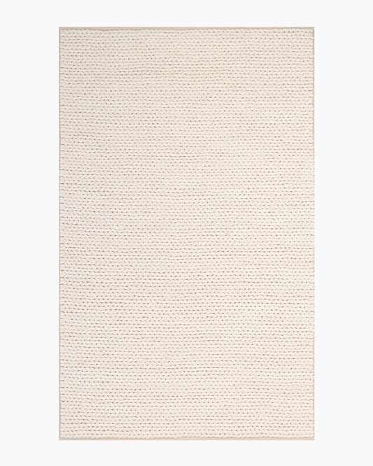 Chunky braided wool rug 8' x 10'