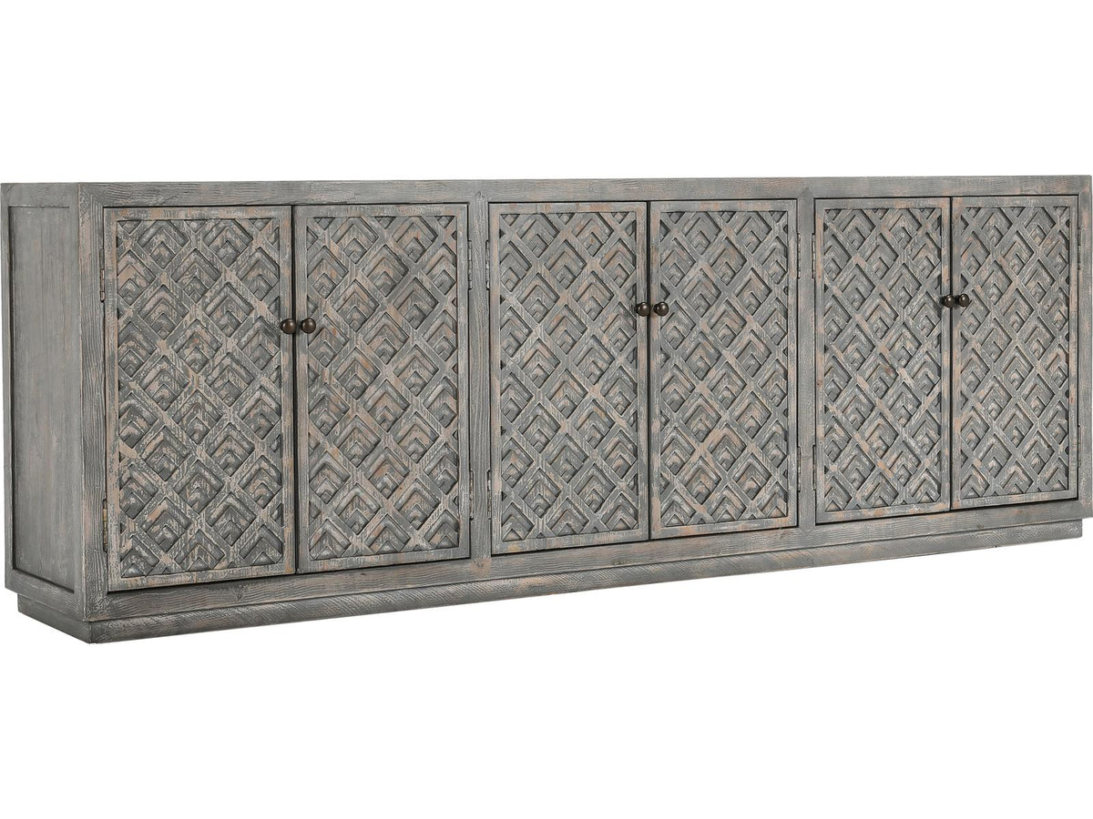 Antique blue reclaimed pine 6-door sideboard