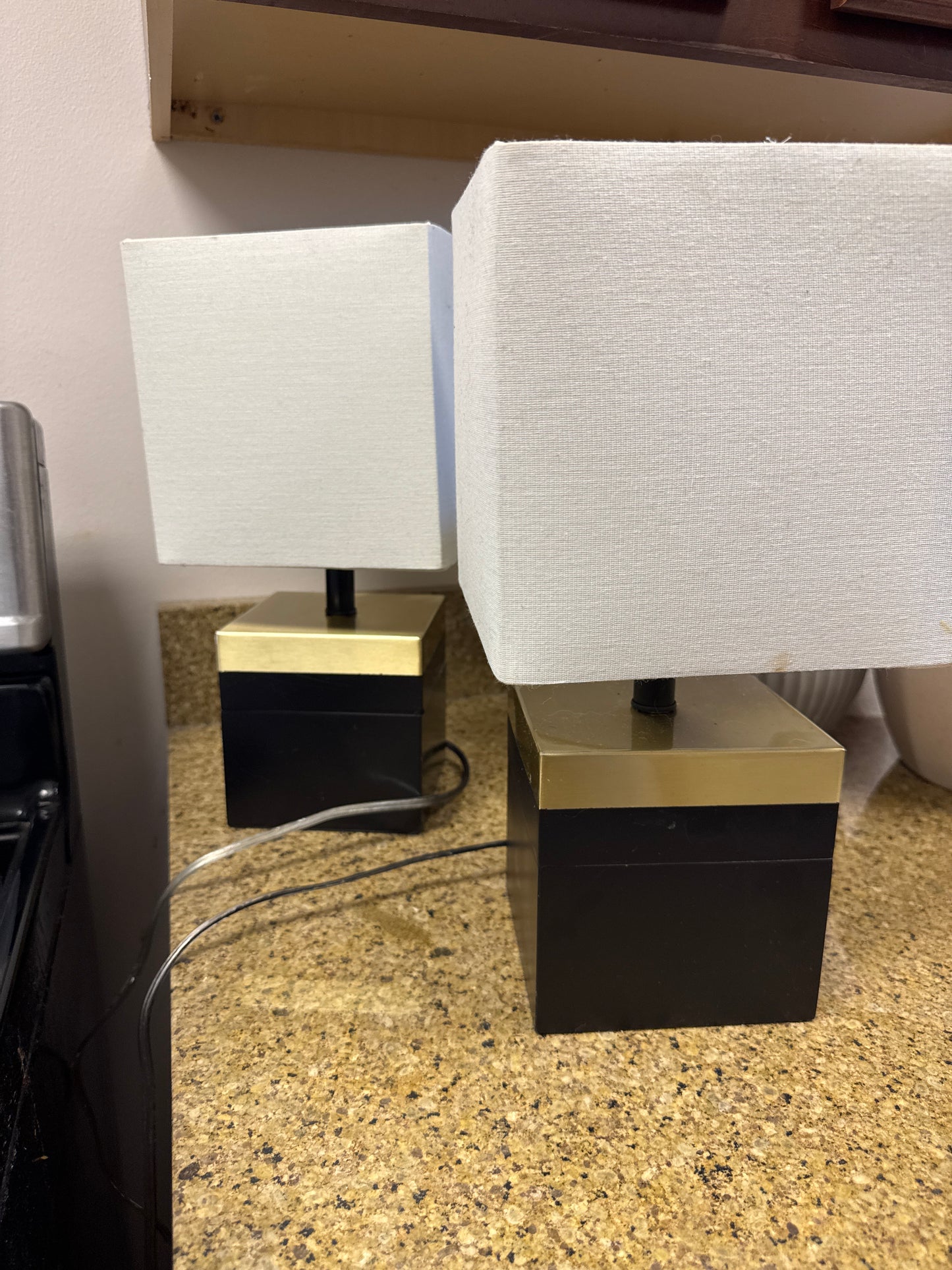 Modern black & gold, small table lamps 🖤💛