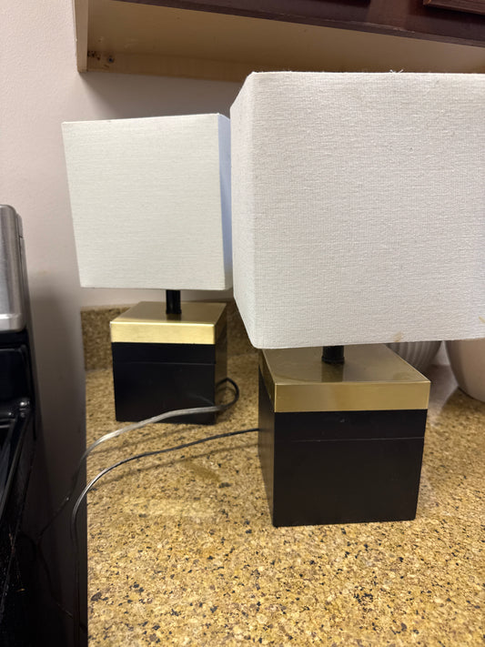 Modern black & gold, small table lamps 🖤💛