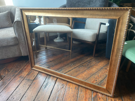 Gold mirror 29x39 w/ black detailing ✨