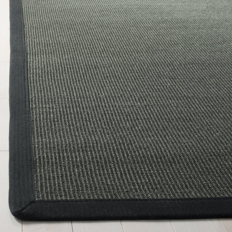 8x10 natural fiber black sisal rug w/ striped border 🪴