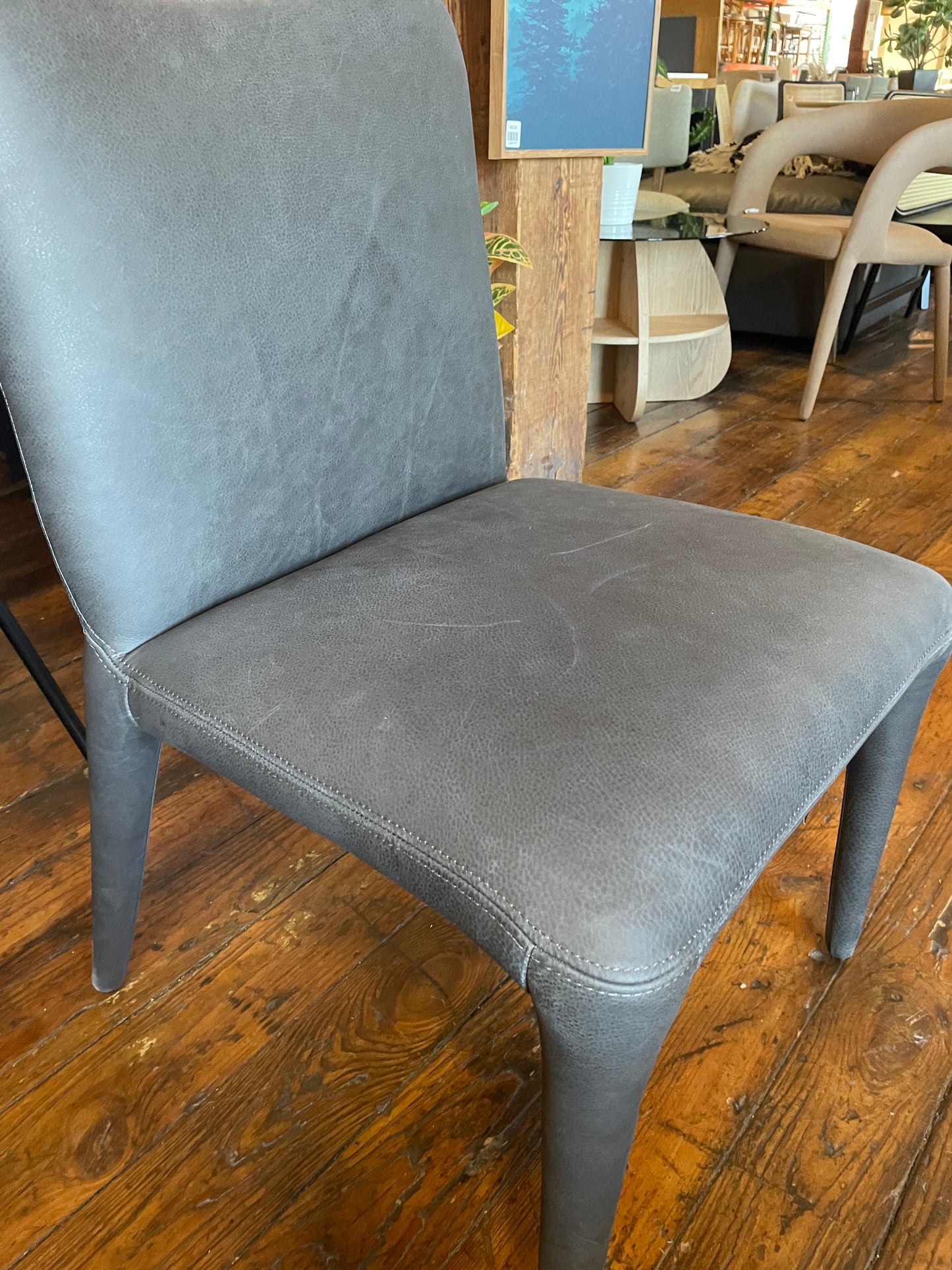 Four Hands graphite top-grain leather accent or desk chair 🩶