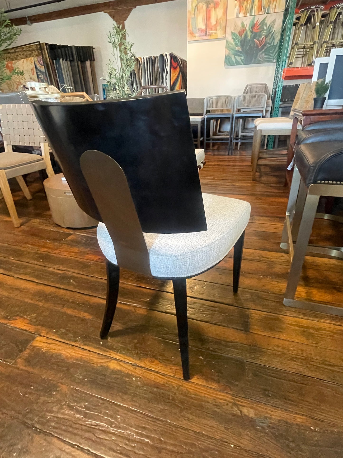 Modern black & gold dining chair ✨