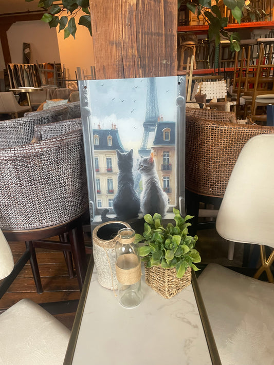 Two Cats In Paris acrylic wall art🗼