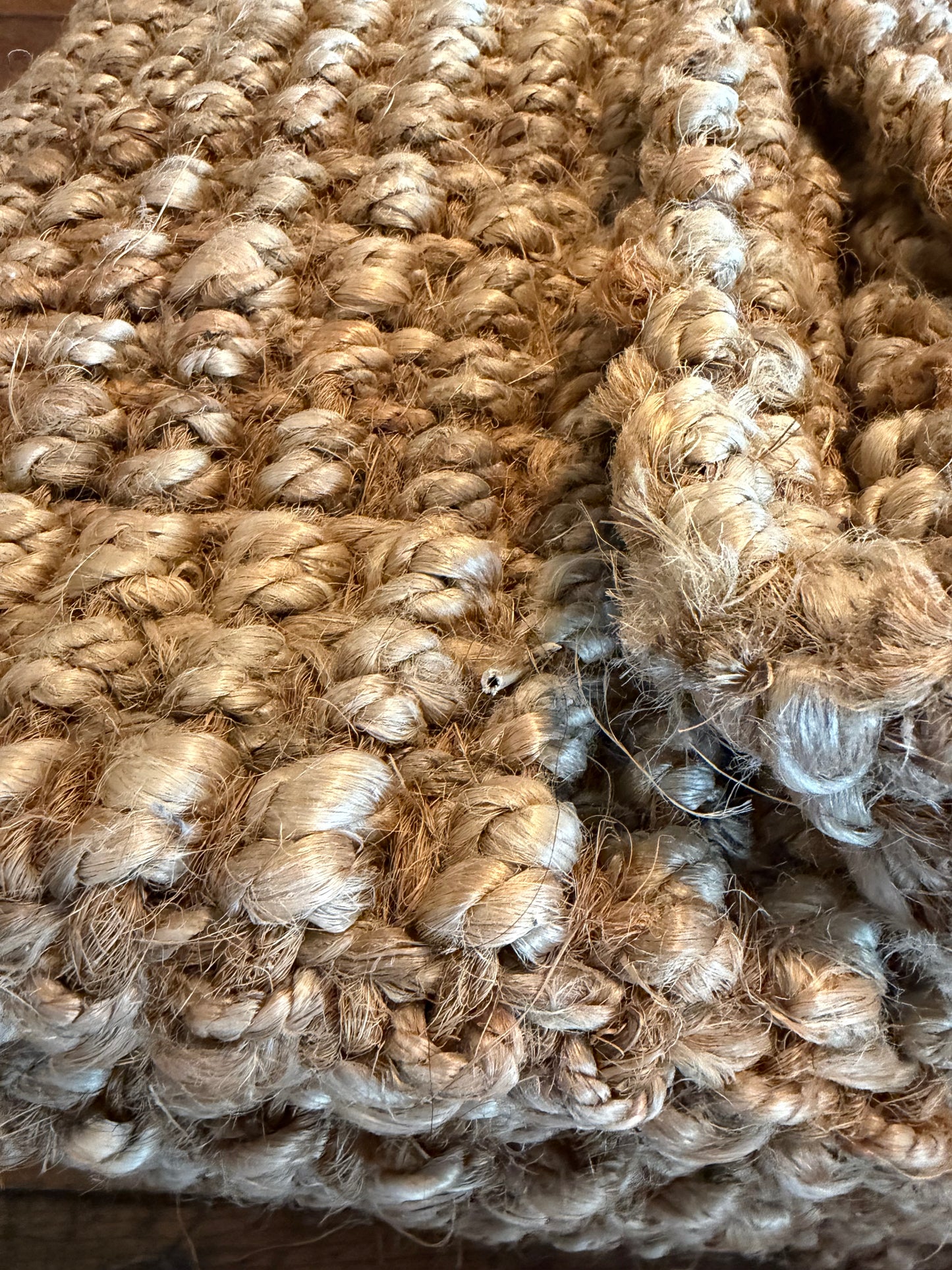 9ft square chunky jute rug 🌻