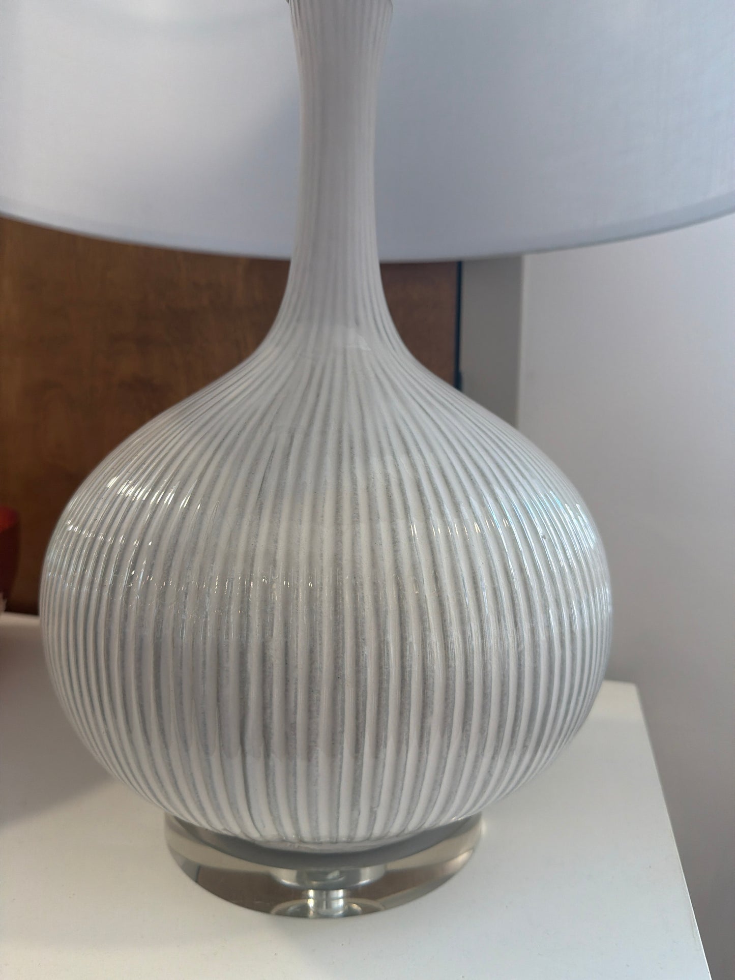 Ivory gourd shaped ceramic table lamp 🤍