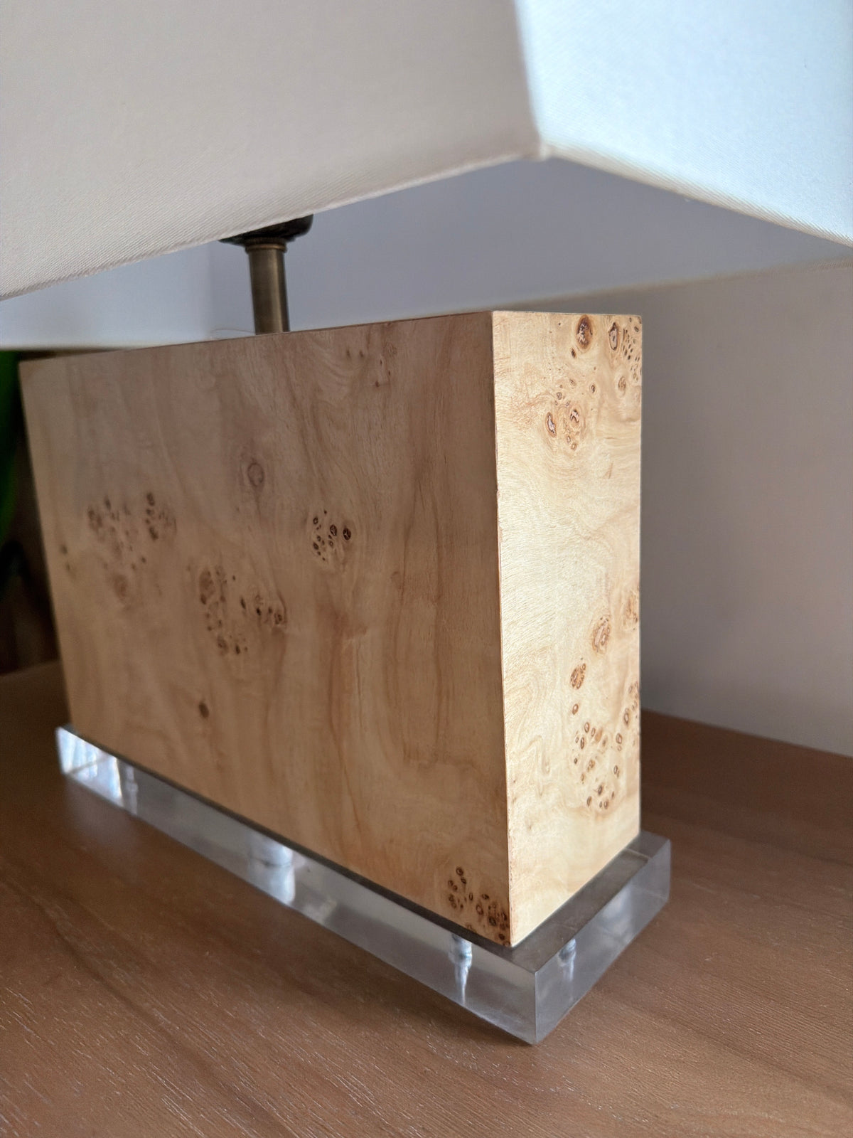 Parallel handmade burl wood table lamp ⛰️