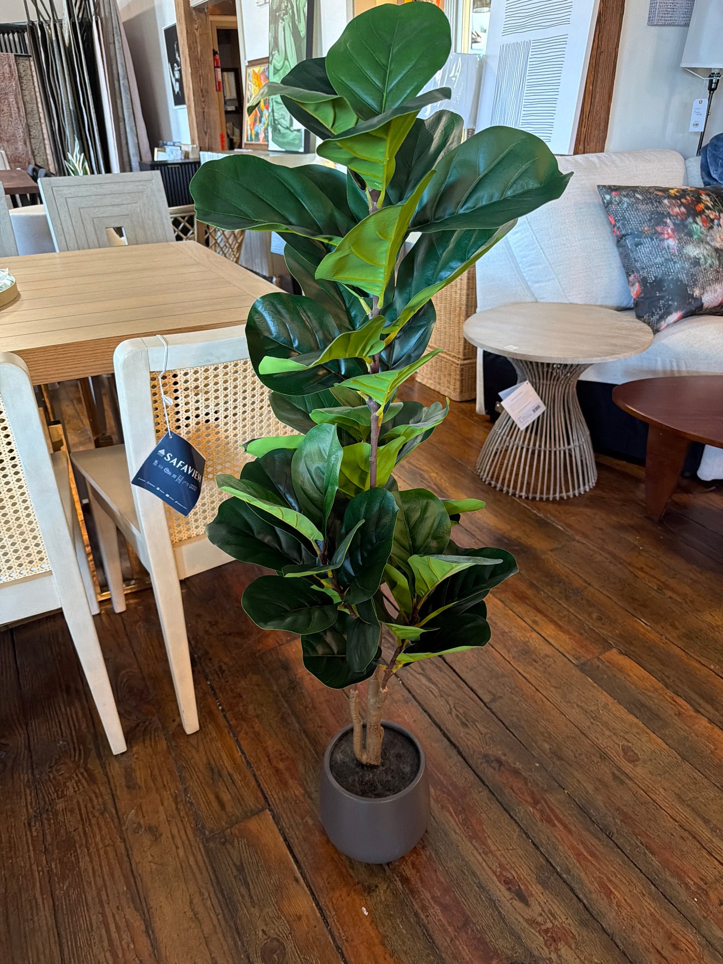 4ft faux fiddle leaf in pot 🍃