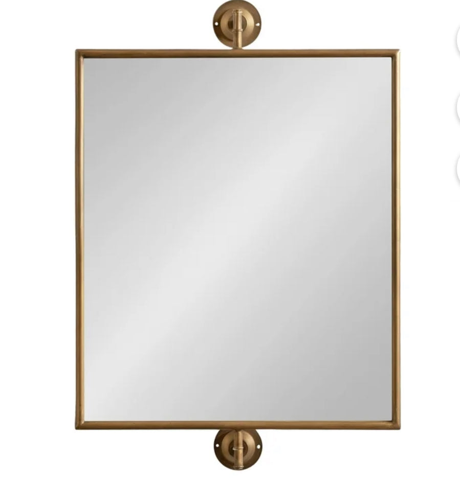 Gold rectangle 20x31 adjustable pivot mirror 🖤