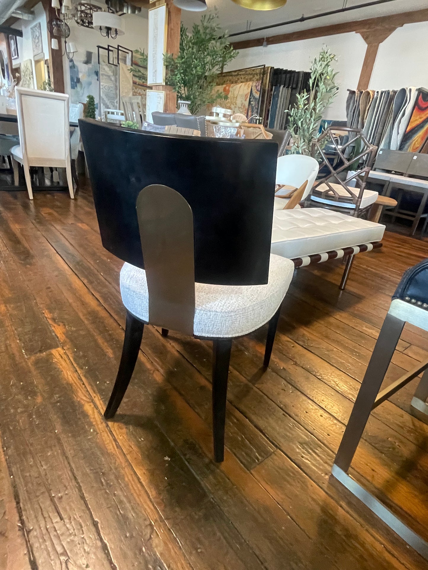 Modern black & gold dining chair ✨