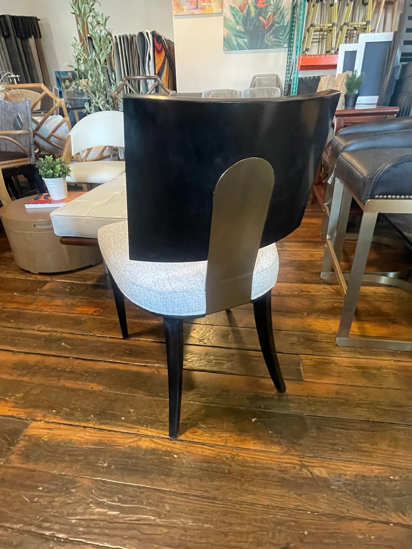 Modern black & gold dining chair ✨