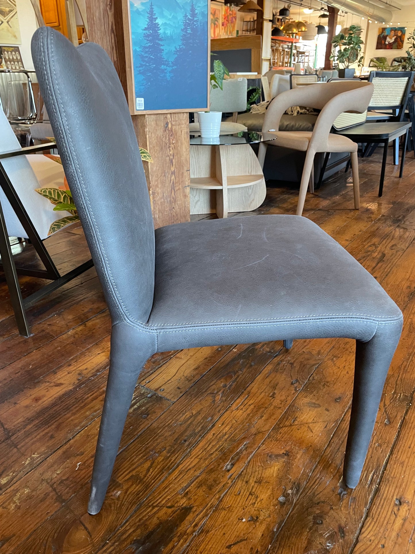 Four Hands graphite top-grain leather accent or desk chair 🩶