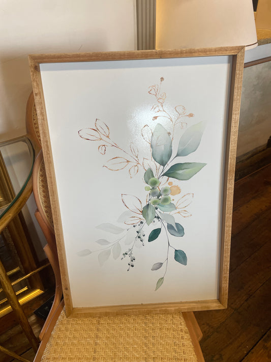 Wood framed flower print 🪴