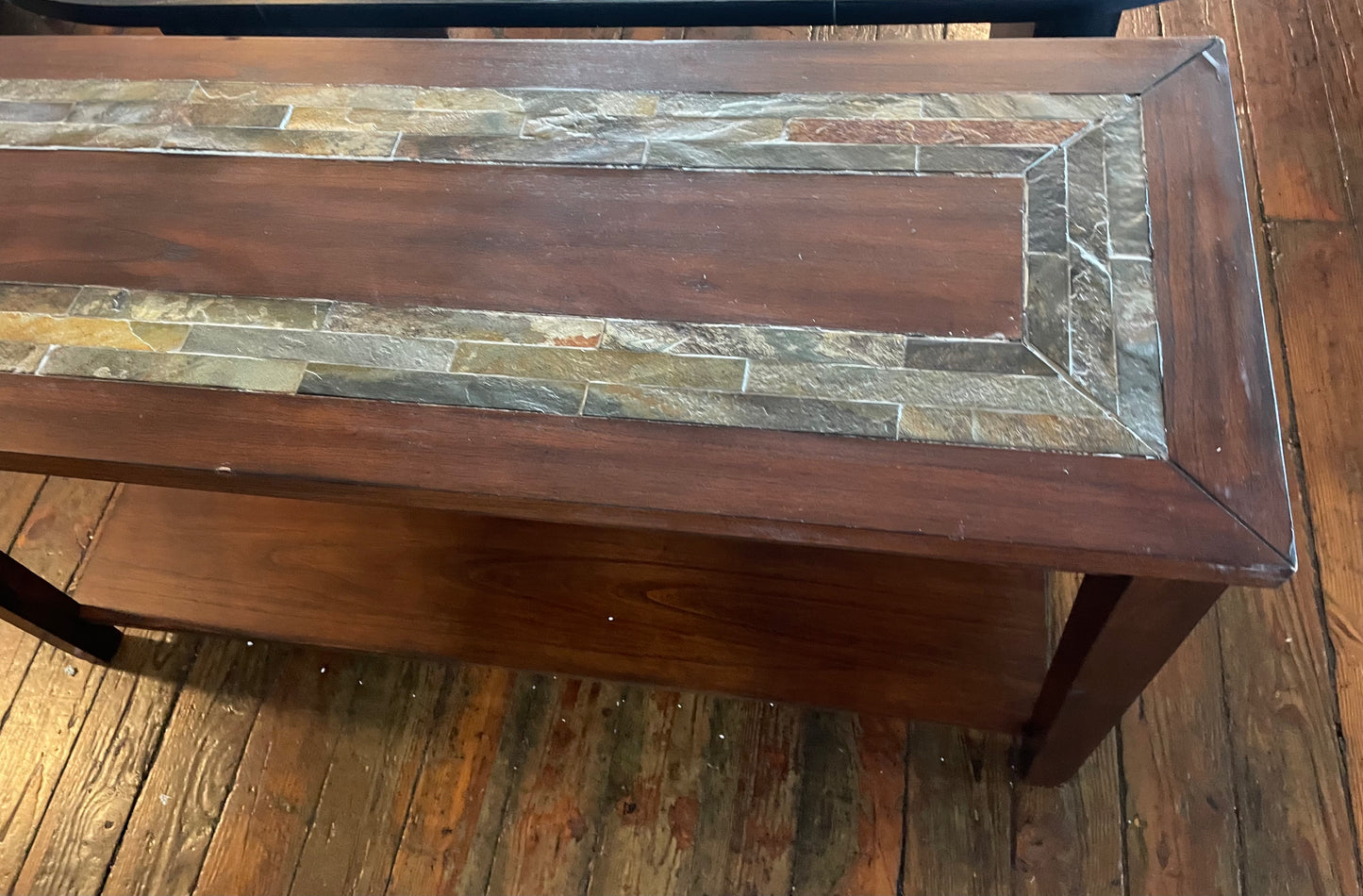 Brown wood 56'' console table 🤎