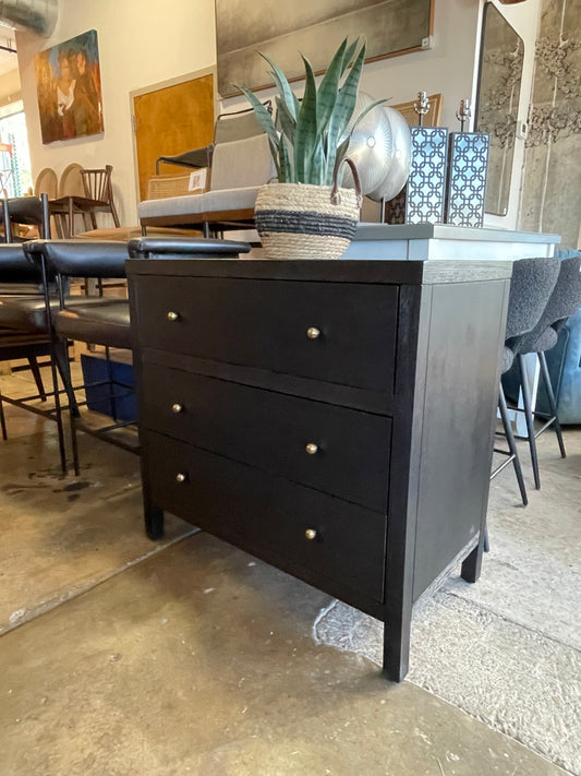 Black oversized nightstand w/ gold knobs ✨