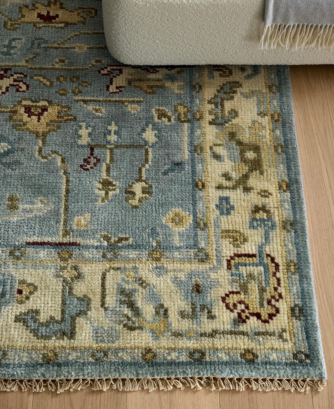 9x12 blue & gold hand knotted wool rug 🦋