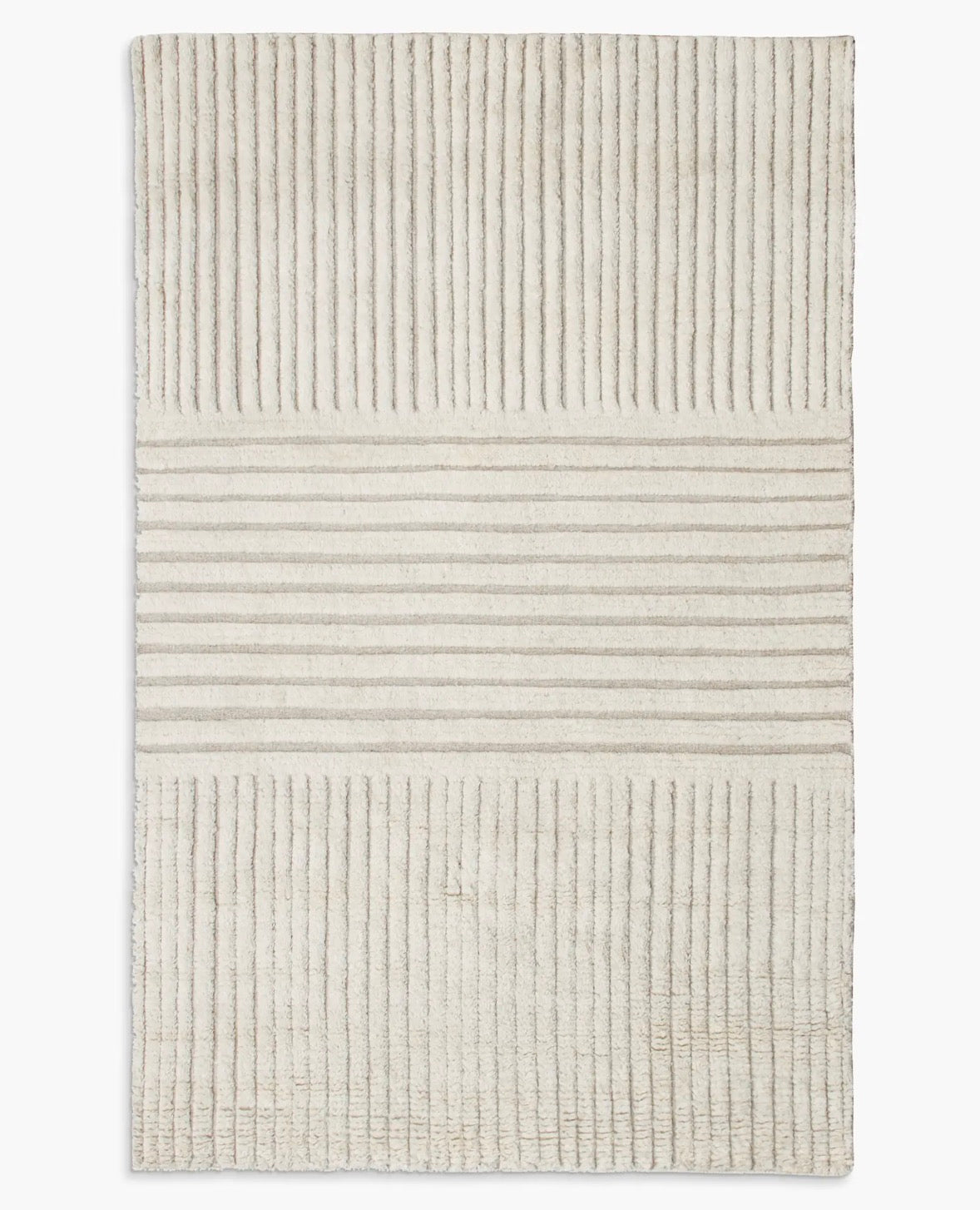 9x12 handknotted ivory wool rug 🐏
