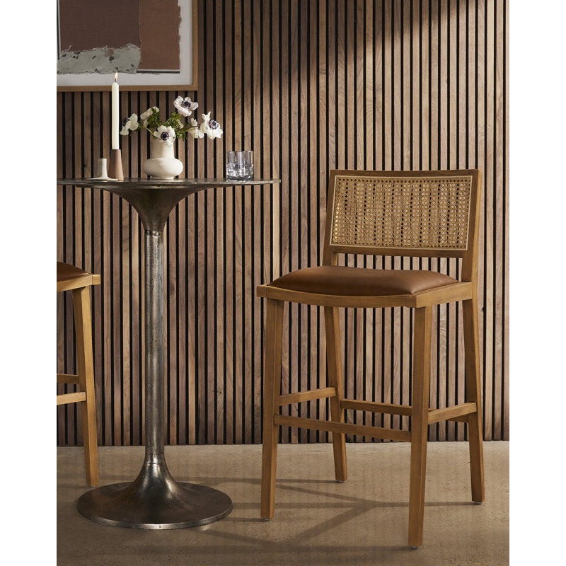Birch Lane butterscotch vegan leather counter stool