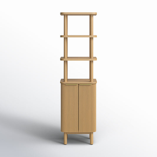 Joss & Main natural wood 3-tier linen cabinet