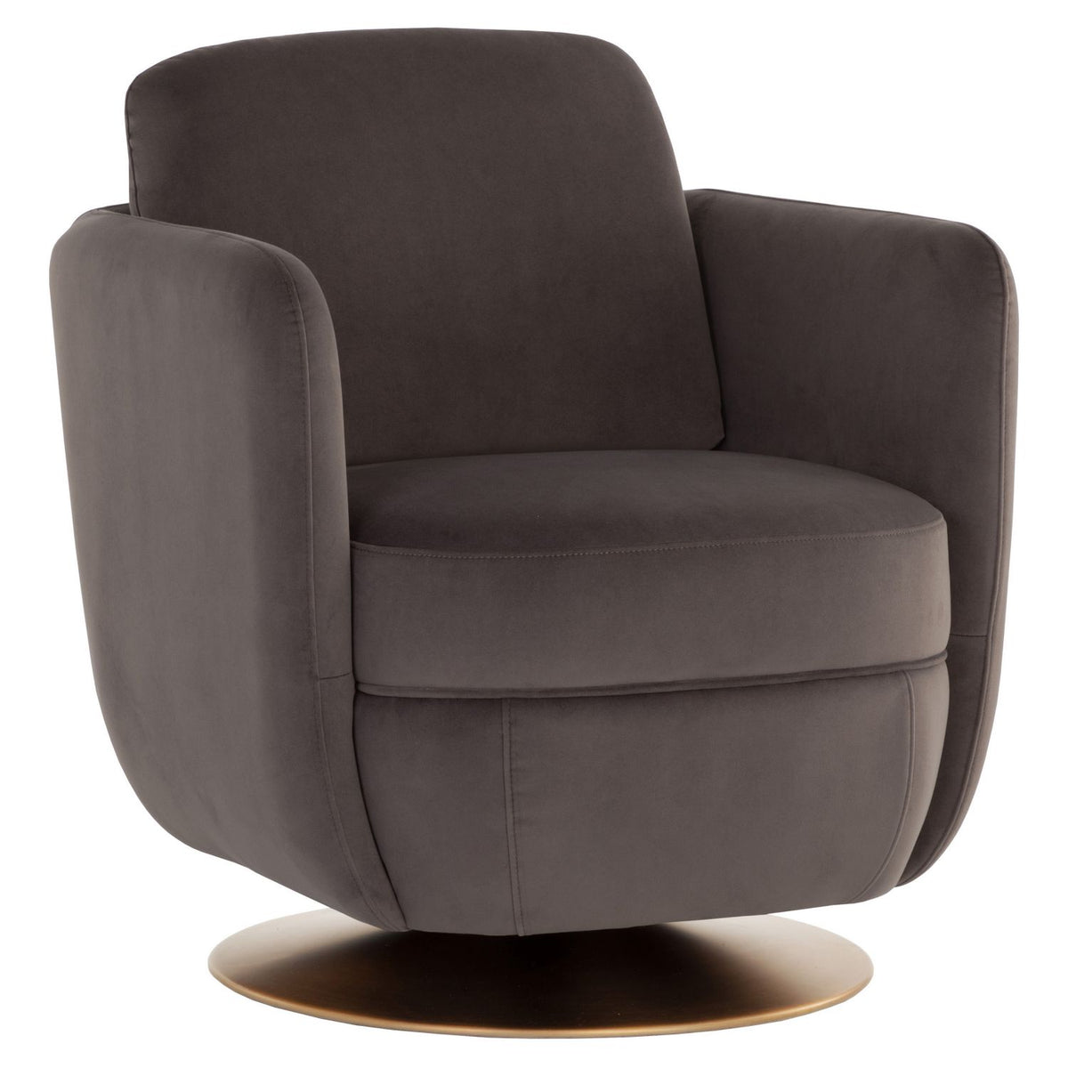 Sunpan ash swivel lounge chair