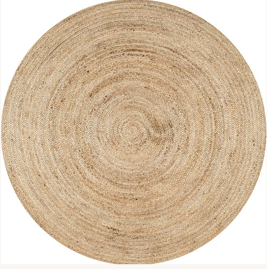 4ft round farmhouse jute rug 🌻
