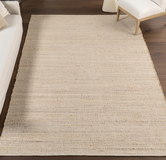 8x10 neutral jute & cotton blend farmhouse rug 🌻