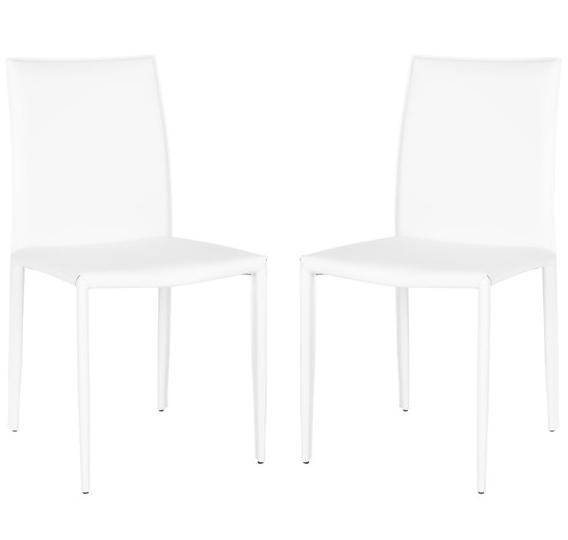 Faux white crocodile dining chairs 🐊