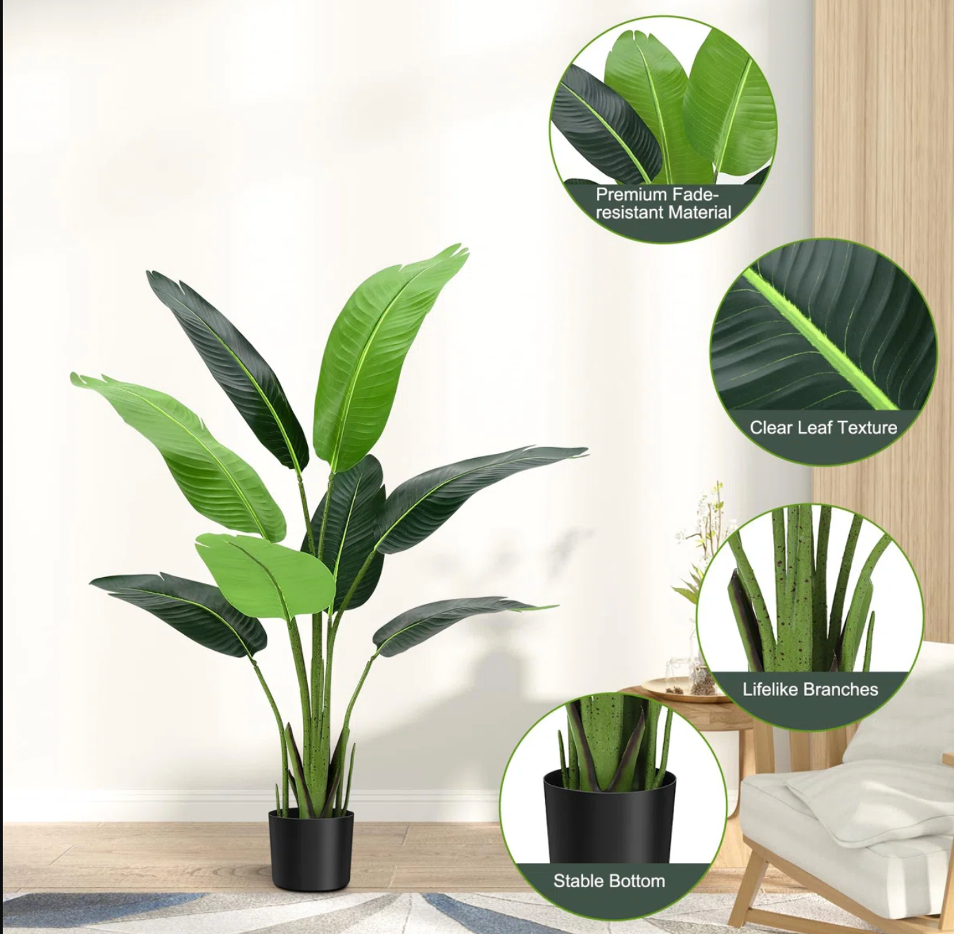 Faux 5ft bird of paradise plant 🌿