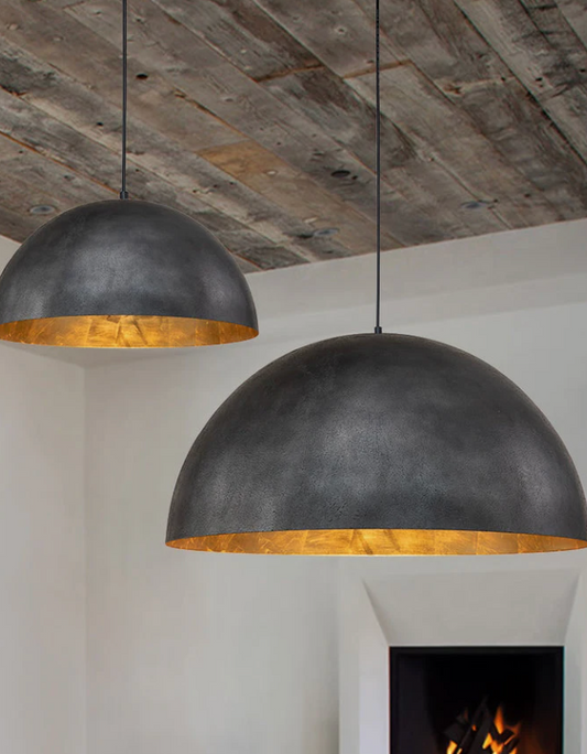 Industrial oversized metal dome 23" pendant 🌟