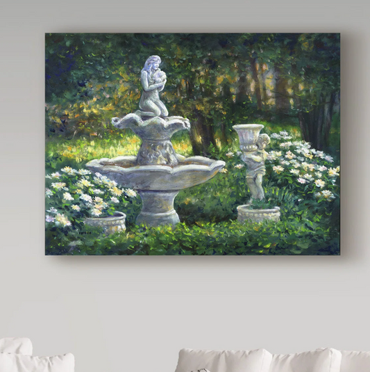 Light in the garden 14" H x 19" W canvas 🌿
