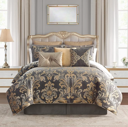 Waterford Everett gray 6 piece King comforter set 🩶