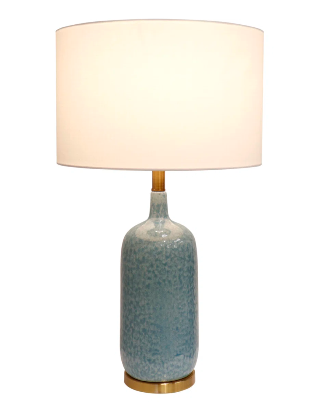Speckled light blue ceramic table lamp 💡