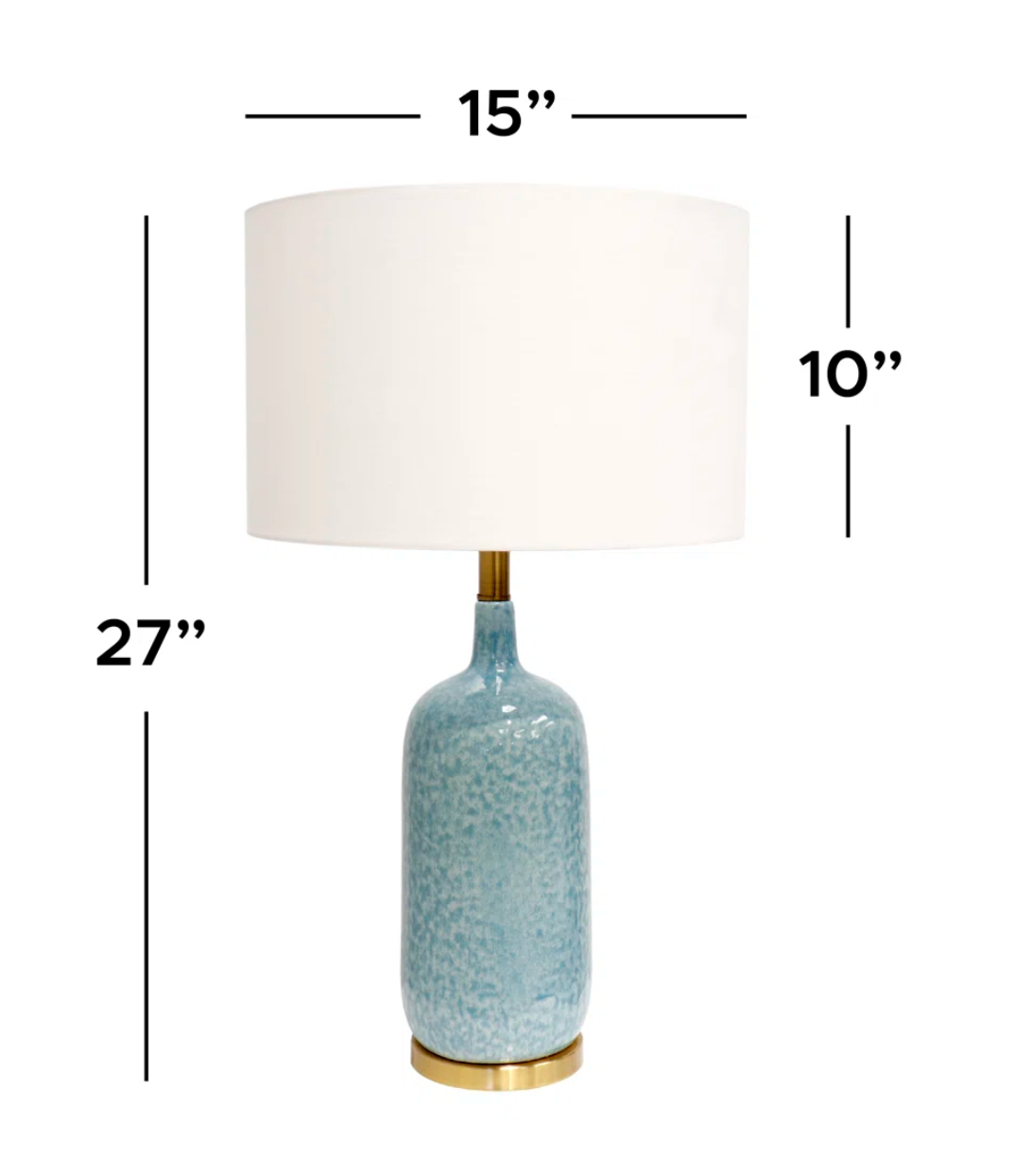 Speckled light blue ceramic table lamp 💡