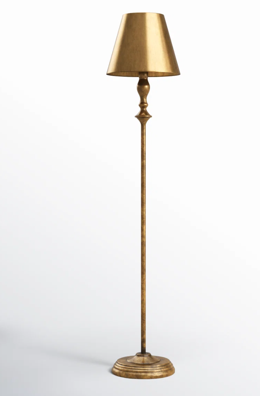 Tall 40" candlestick gold table lamp ✨