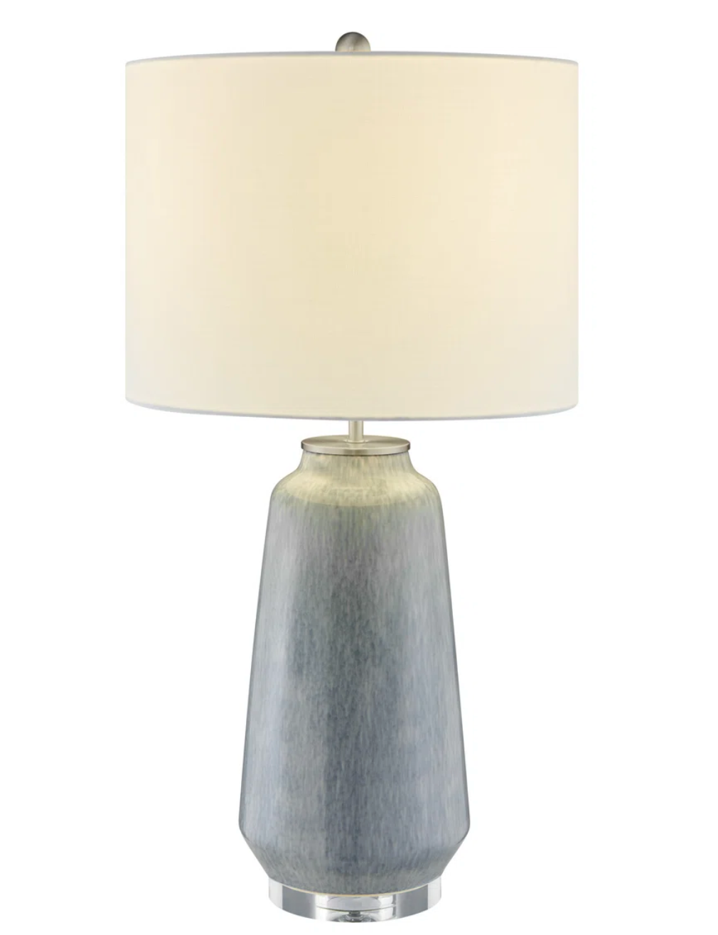 Light blue ceramic lamp w/ crystal base 💡