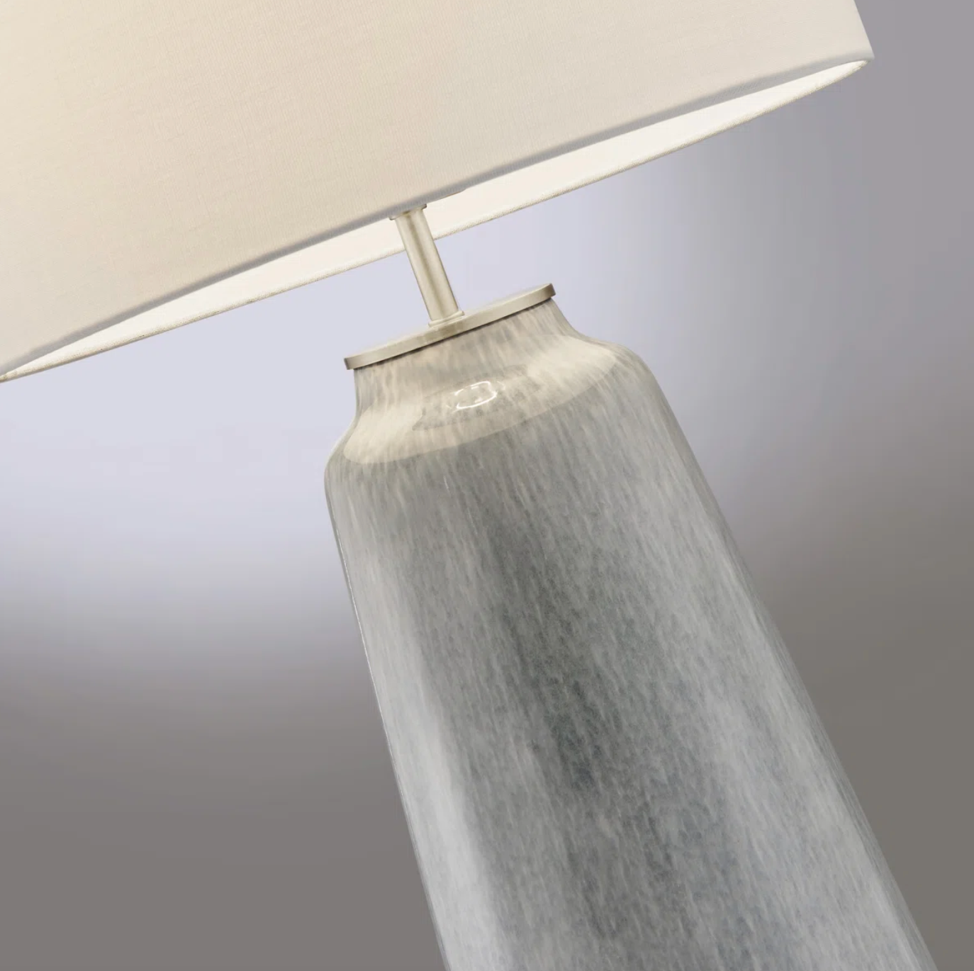Light blue ceramic lamp w/ crystal base 💡