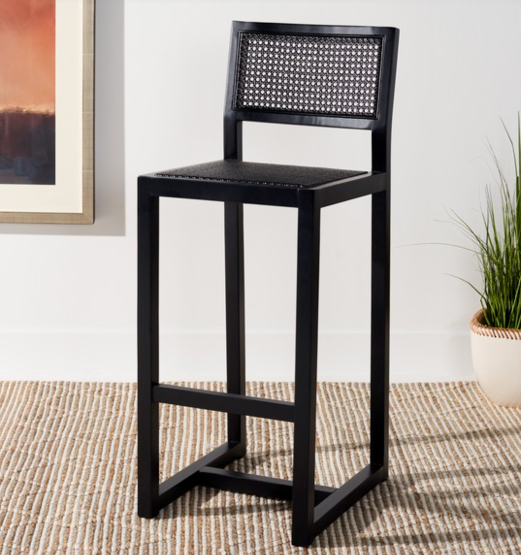 Black rattan barheight barstool 🖤🥂