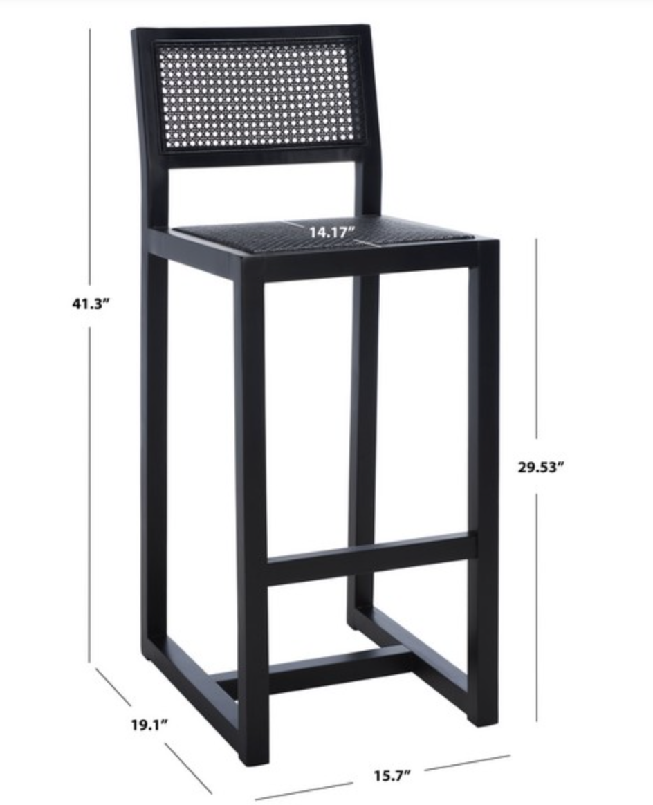 Black rattan barheight barstool 🖤🥂