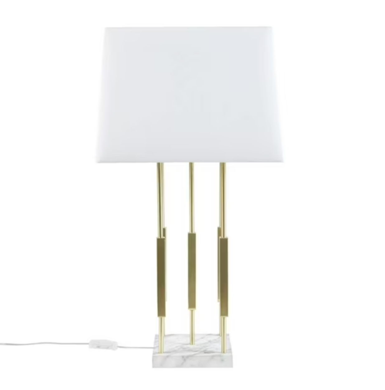 Martha Stewart gold metal & white table lamp 💡