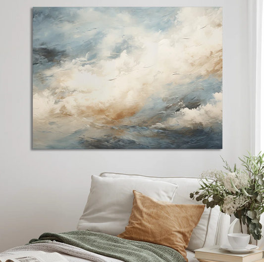 Muted colors minimalist storms 32 x 46 canvas ☁️