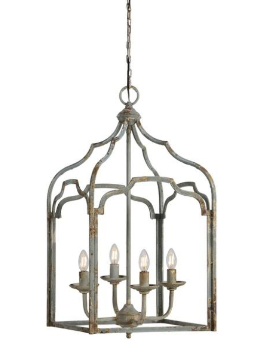 Stunning metal 4-light farmhouse chandelier 🌹