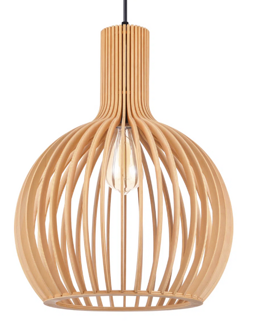 Wood 18.5" 1-light natural ceiling pendant 🌻