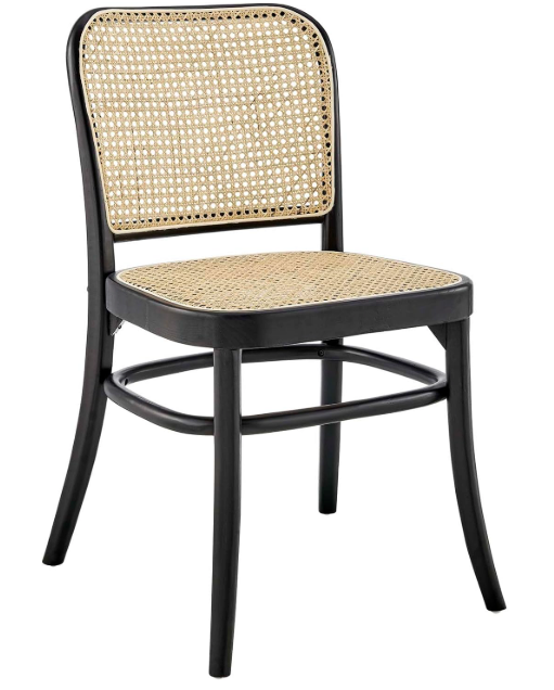 Elm wood cane rattan & seat dining / accent chair 🖤