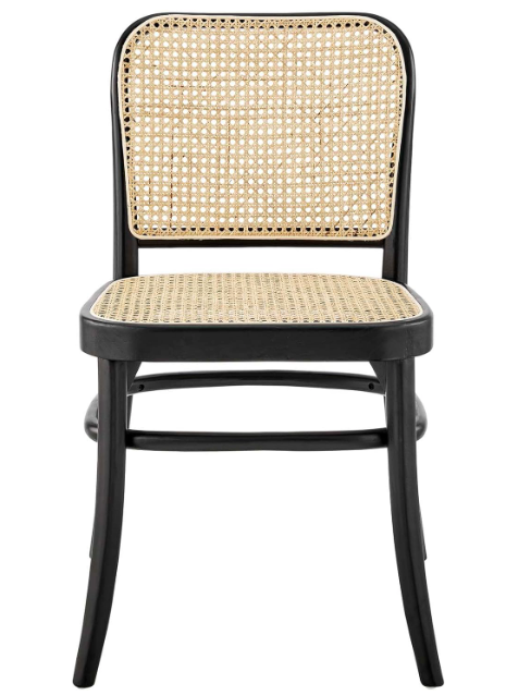 Elm wood cane rattan & seat dining / accent chair 🖤