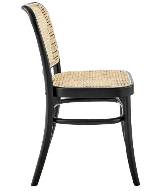 Elm wood cane rattan & seat dining / accent chair 🖤