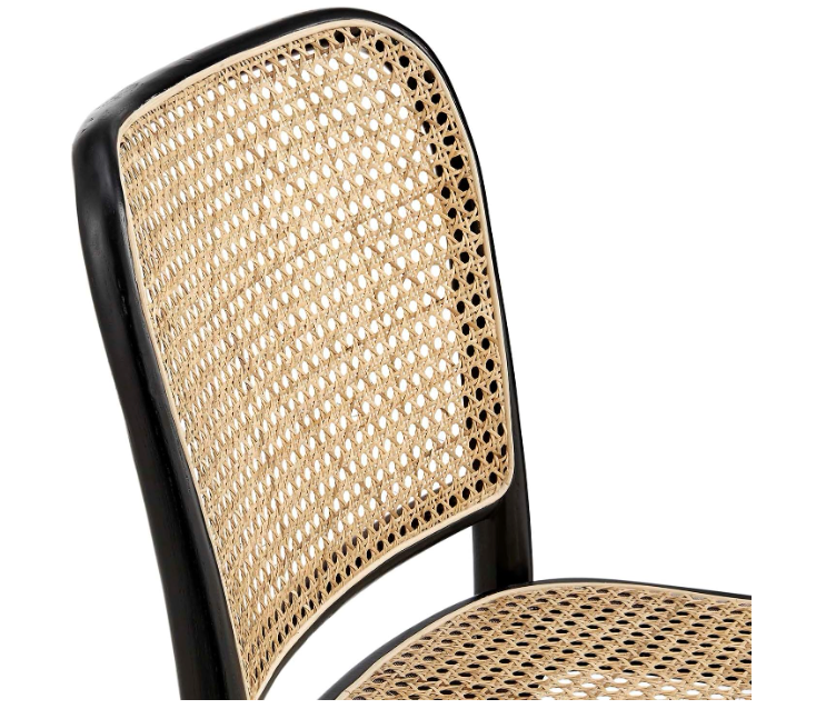 Elm wood cane rattan & seat dining / accent chair 🖤