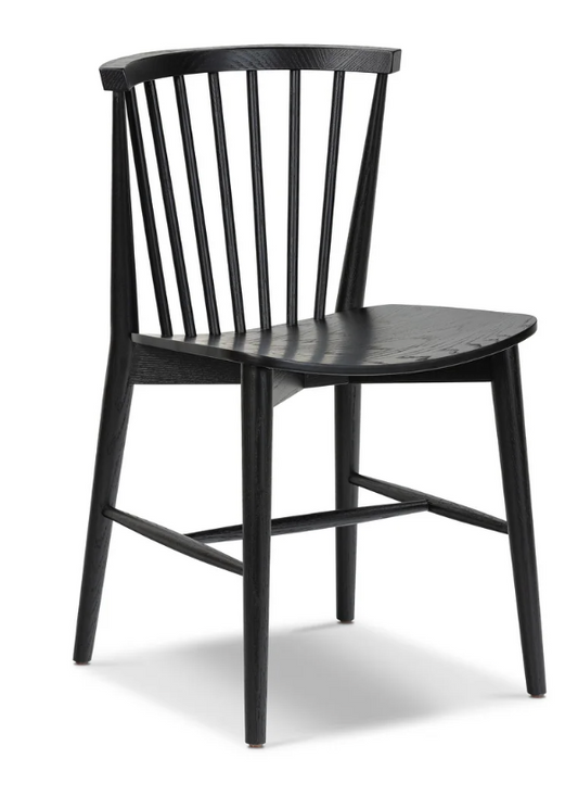 Spindled black Poly & Bark wood Ligna dining chair 🖤