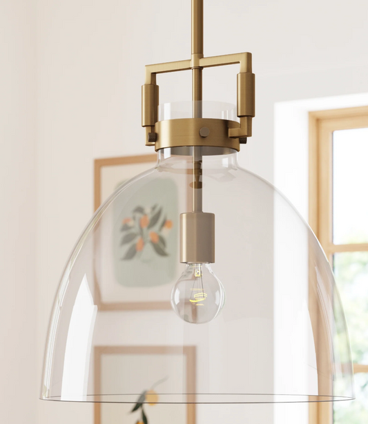 Black or gold glass dome Nathan James pendant 💡