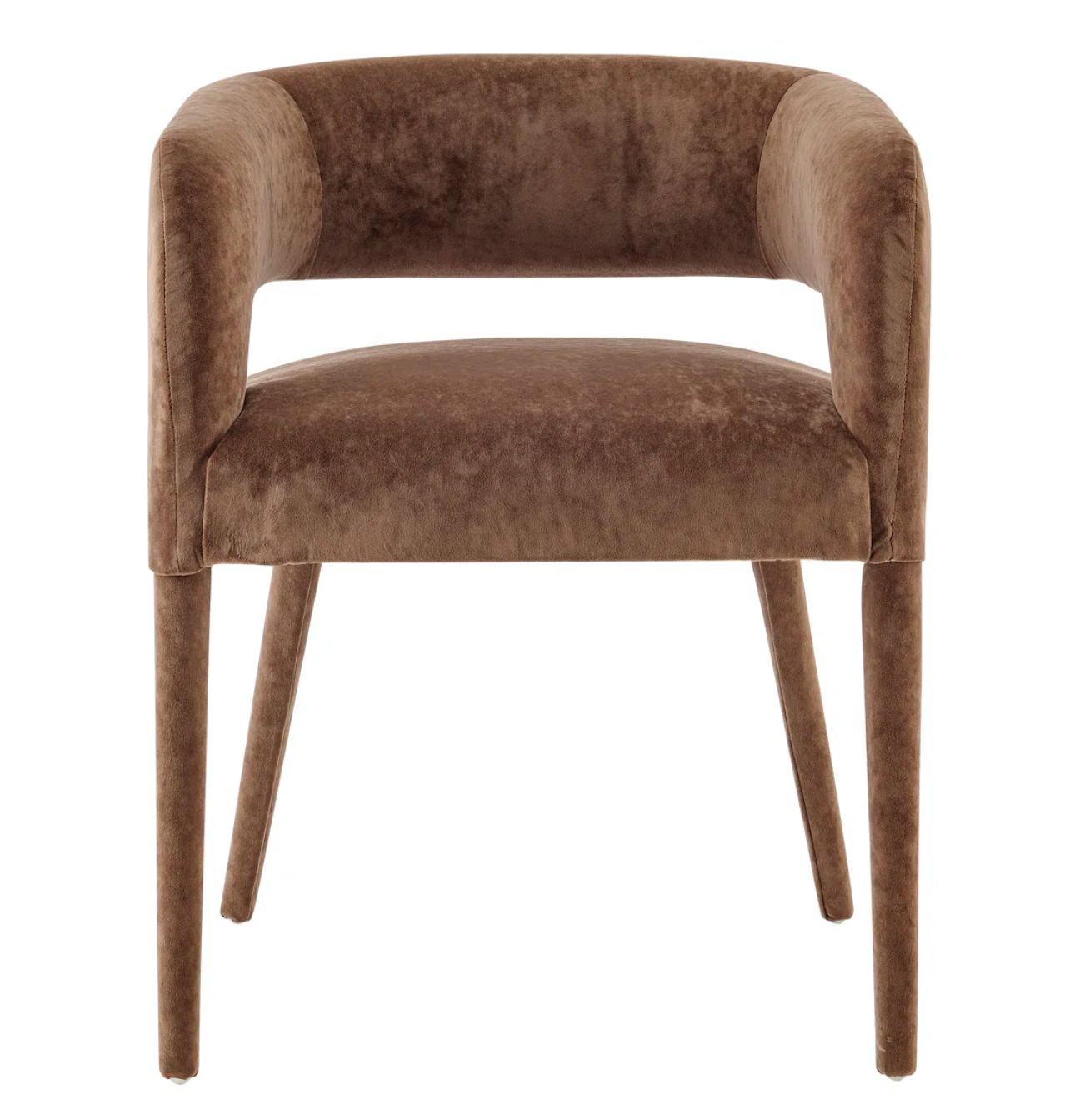 Modern brown velvet accent chair 🤎
